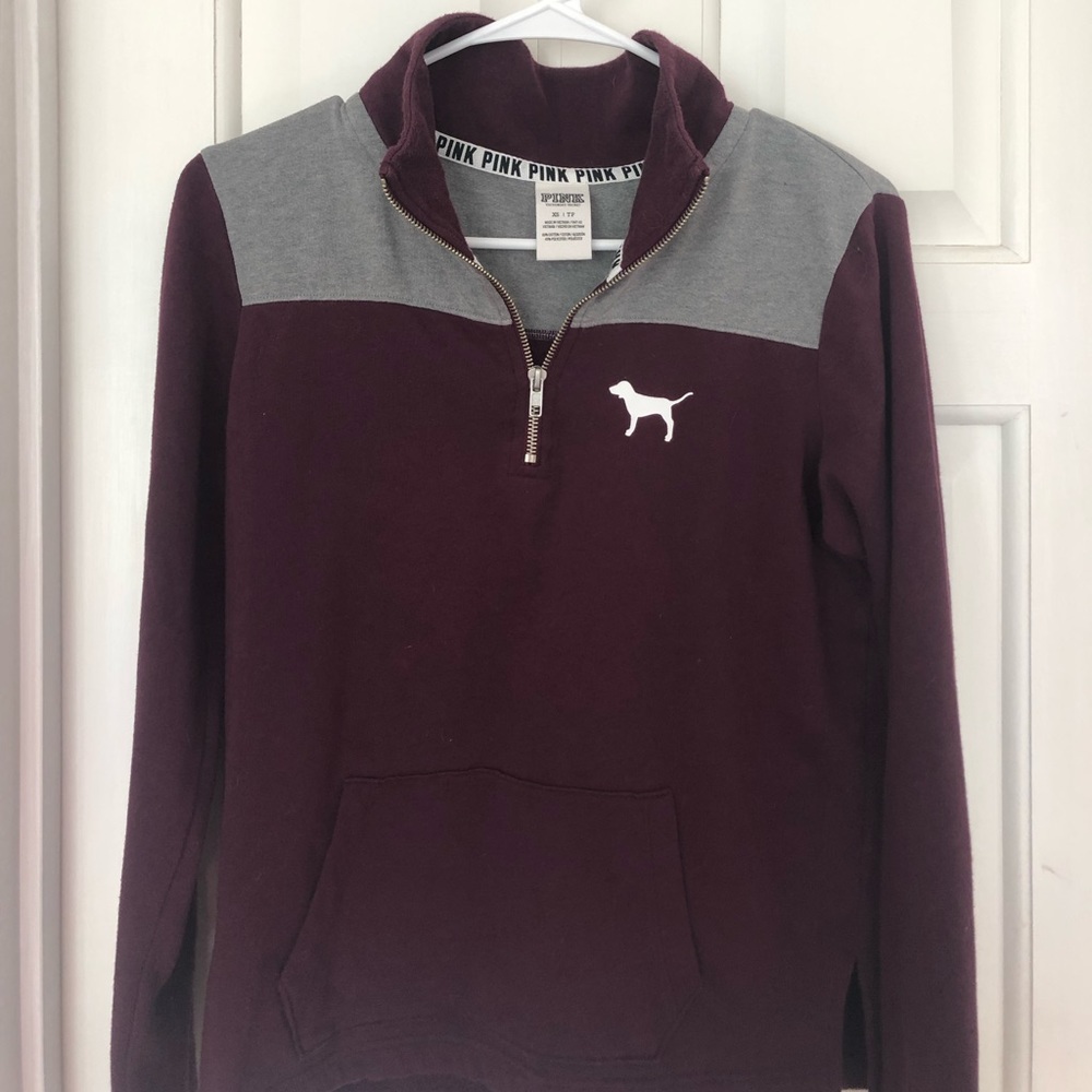 quarter zip jacket from pink